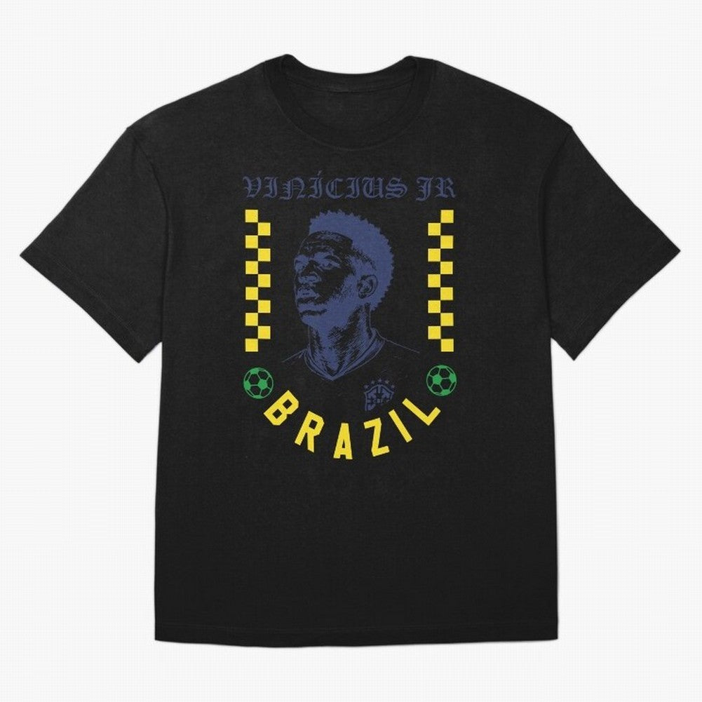 Vin¨ªcius Jr Brazil Soccer Legend Retro Football Fan Design Classic T-Shirt Feel the Trophy Chase of Match Day Hype around FIFA World Cup 2026, Mbappe and Neymar, Spain, Game Day Rituals, Football Legends, Country Pride and the Road to the Final;