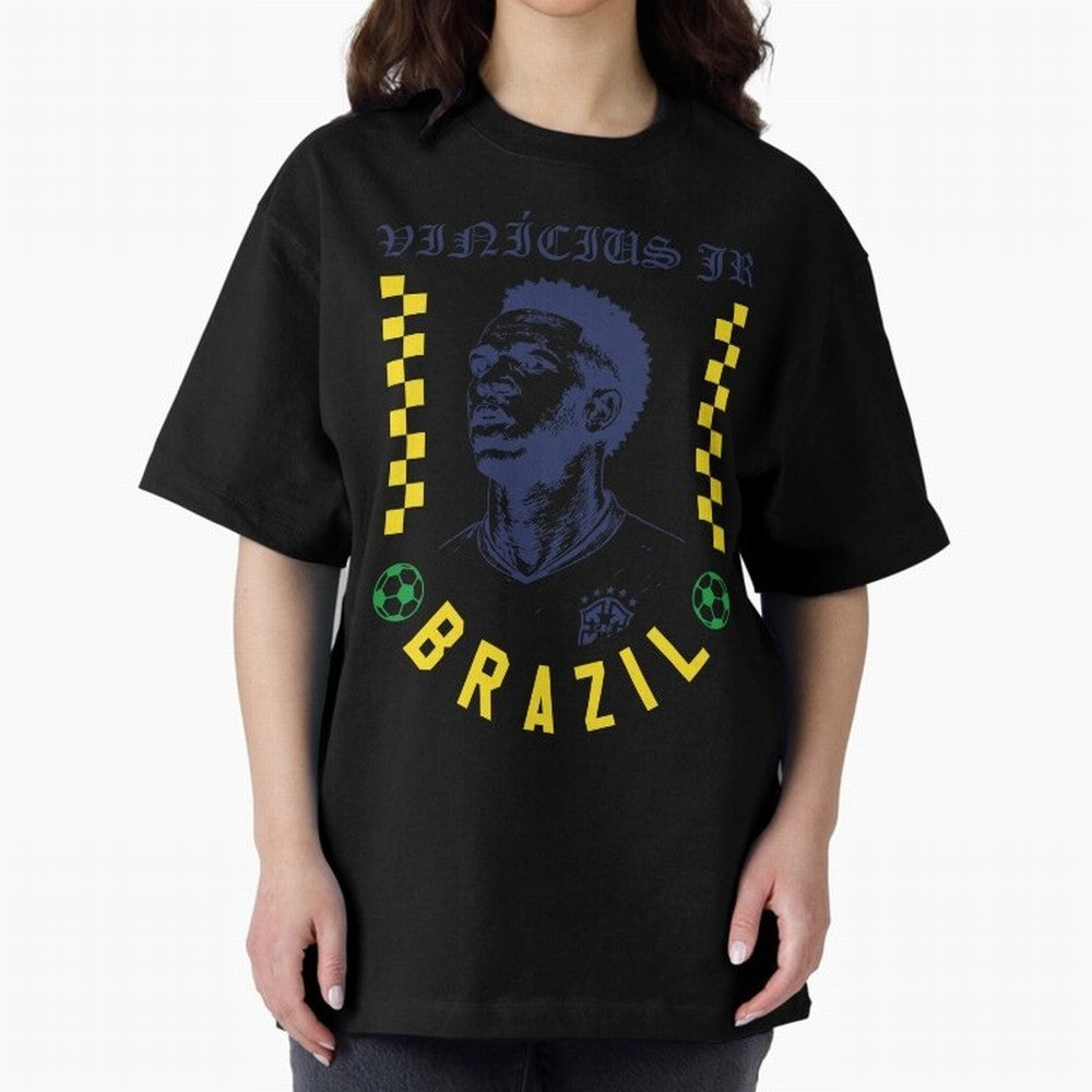 Vin¨ªcius Jr Brazil Soccer Legend Retro Football Fan Design Classic T-Shirt Feel the Trophy Chase of Match Day Hype around FIFA World Cup 2026, Mbappe and Neymar, Spain, Game Day Rituals, Football Legends, Country Pride and the Road to the Final;