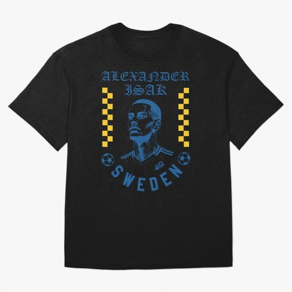 Alexander Isak Sweden Soccer Star Retro Football Fan Design Classic T-Shirt Elevate Global Football Passion for FIFA World Cup 2026 USA Canada Mexico, Centered on Haaland, France and Portugal, Vintage Soccer Flavor, Modern Football Stars, National