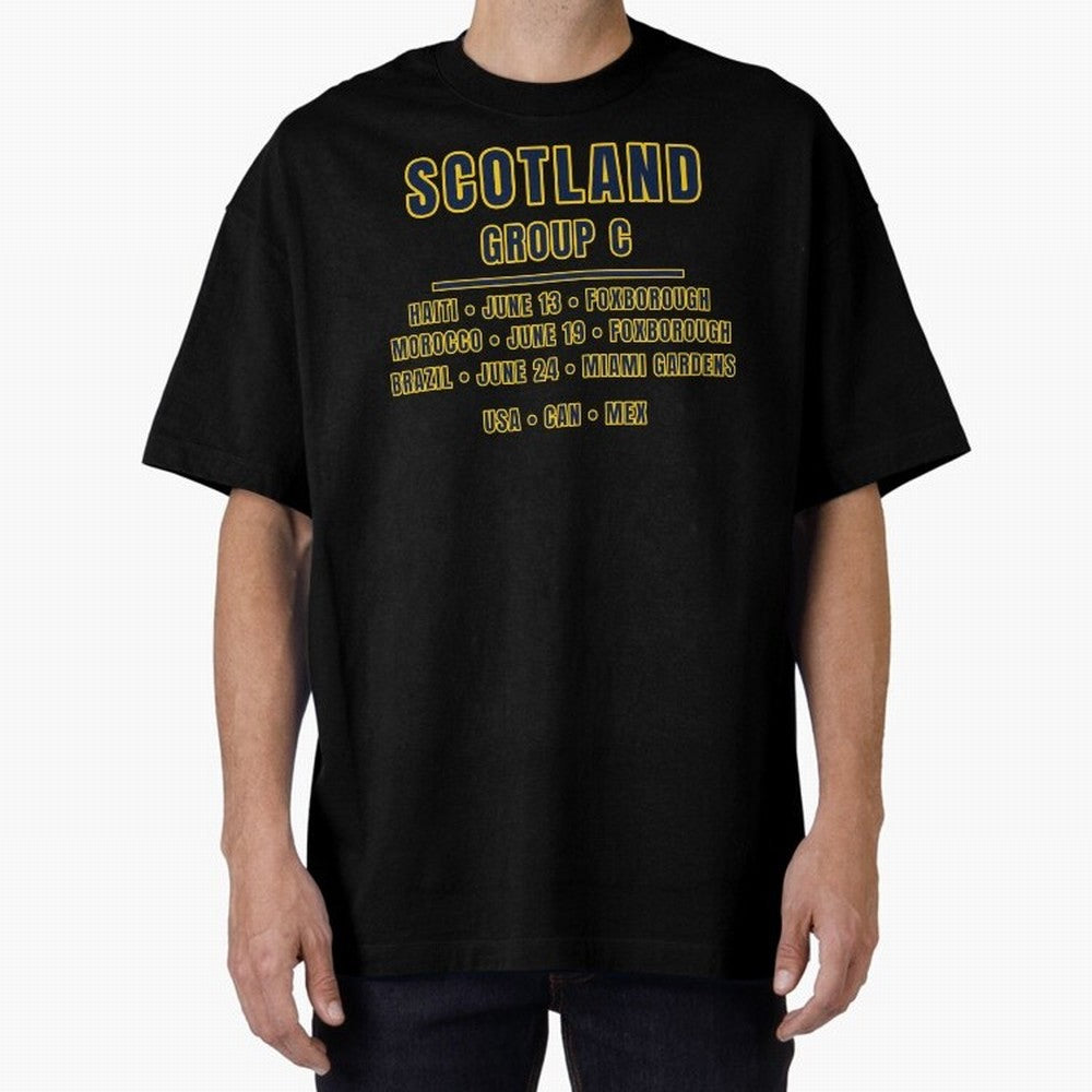 Scotland World Cup 2026 Fixtures T-Shirt ¨C Group C Football Shirt Classic T-Shirt Feel the Heartbeat of FIFA World Cup 2026 USA Canada Mexico Highlighting Messi, CR7 and Mbappe, Germany Energy, Football Festival Excitement, Trophy Ambitions,