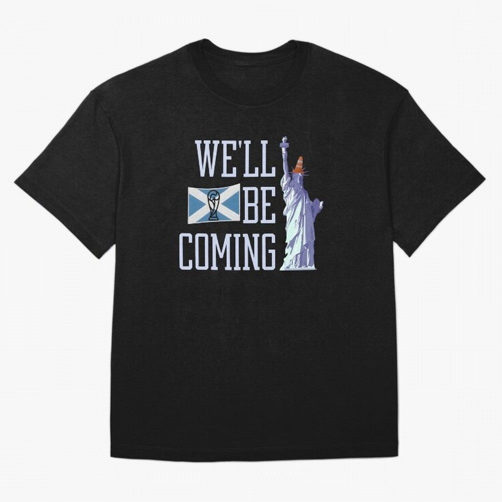 Scotland Football, Tartan Army ¡°We¡¯ll Be Coming¡±, Funny Statue of Liberty Classic T-Shirt Treasure FIFA World Cup 2026 Group Stage Featuring Haaland, Brazil Energy, Vintage Soccer Flavor, Modern Football Stars, National Flags and Final Night