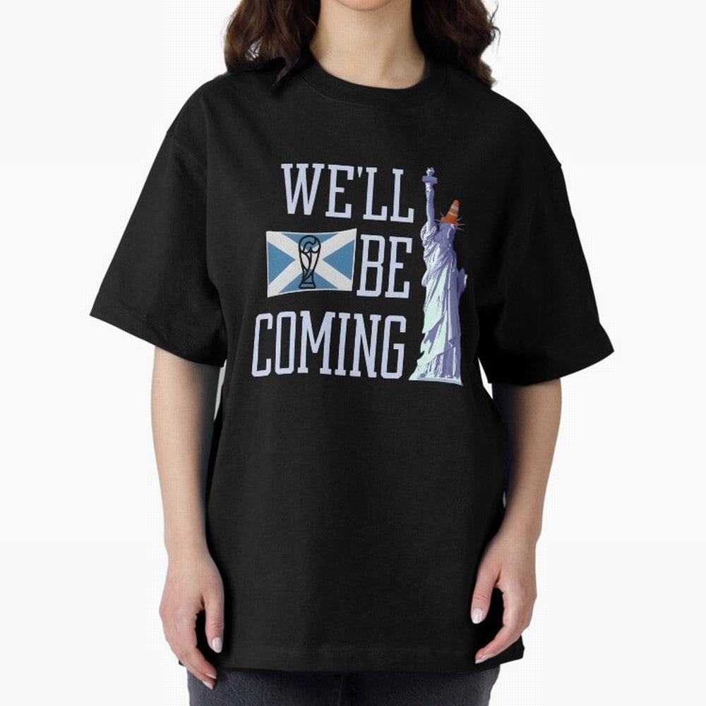 Scotland Football, Tartan Army ¡°We¡¯ll Be Coming¡±, Funny Statue of Liberty Classic T-Shirt Treasure FIFA World Cup 2026 Group Stage Featuring Haaland, Brazil Energy, Vintage Soccer Flavor, Modern Football Stars, National Flags and Final Night