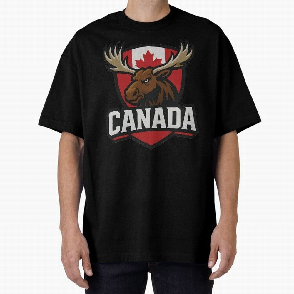 Canada Moose Sports Logo T-Shirt ¨C Canadian Flag Maple Leaf Emblem | 2026 World Cup Supporter Classic T-Shirt Honor the Beautiful Game during Global Football Passion for FIFA World Cup 2026 USA Canada Mexico, Driven by CR7 and Messi, Spain, Soccer