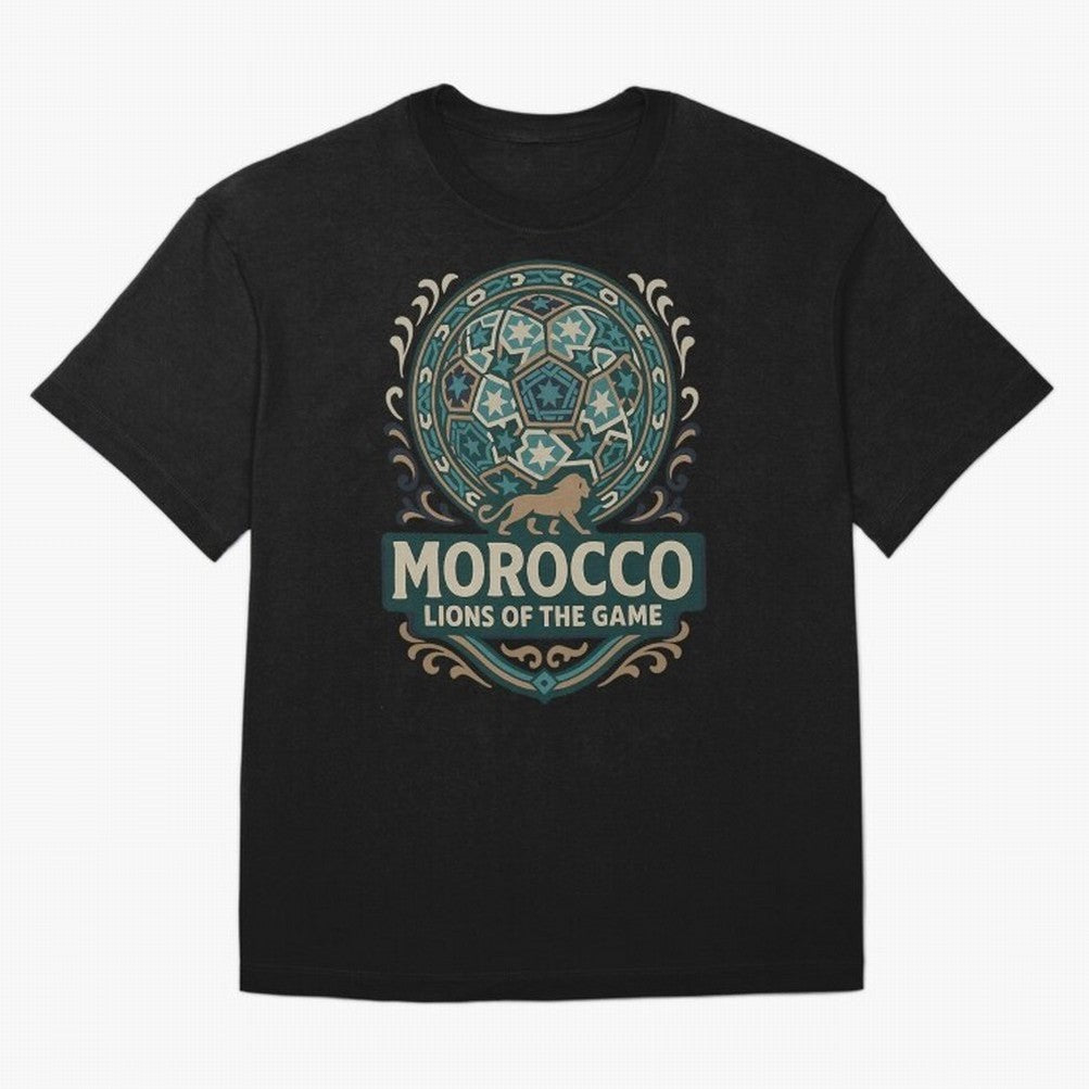 Morocco Lions Of The Game Classic T-Shirt Celebrate Global Passion for Match Day Hype around FIFA World Cup 2026, Mbappe and Neymar, Argentina, Game Day Rituals, Football Legends, Country Pride and the Road to the Final; Great for Watch Parties,