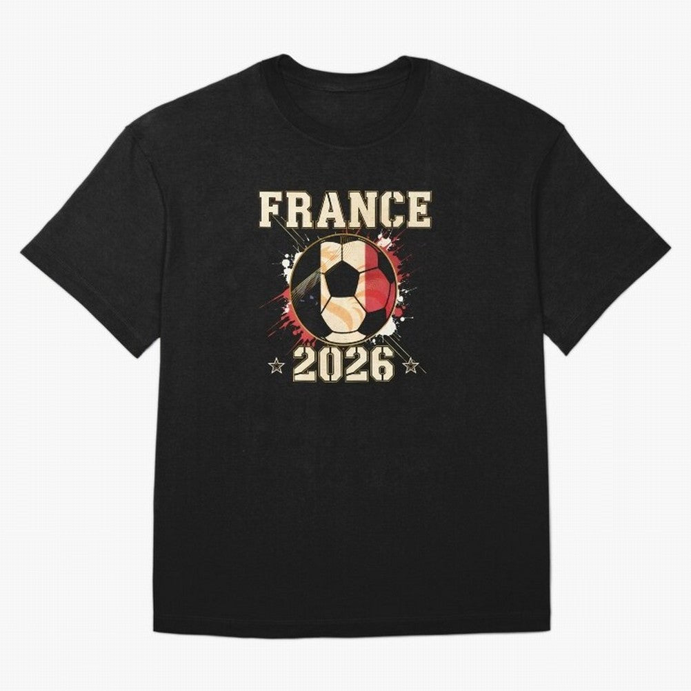 Front Print France Soccer World Cup 2026 - French Fan Gift T-Shirt_84561762 Classic T-Shirt Live for the Drama of FIFA World Cup 2026 USA Canada Mexico for Fans of Neymar and England, France and Netherlands, Bringing Sports Nostalgia, International
