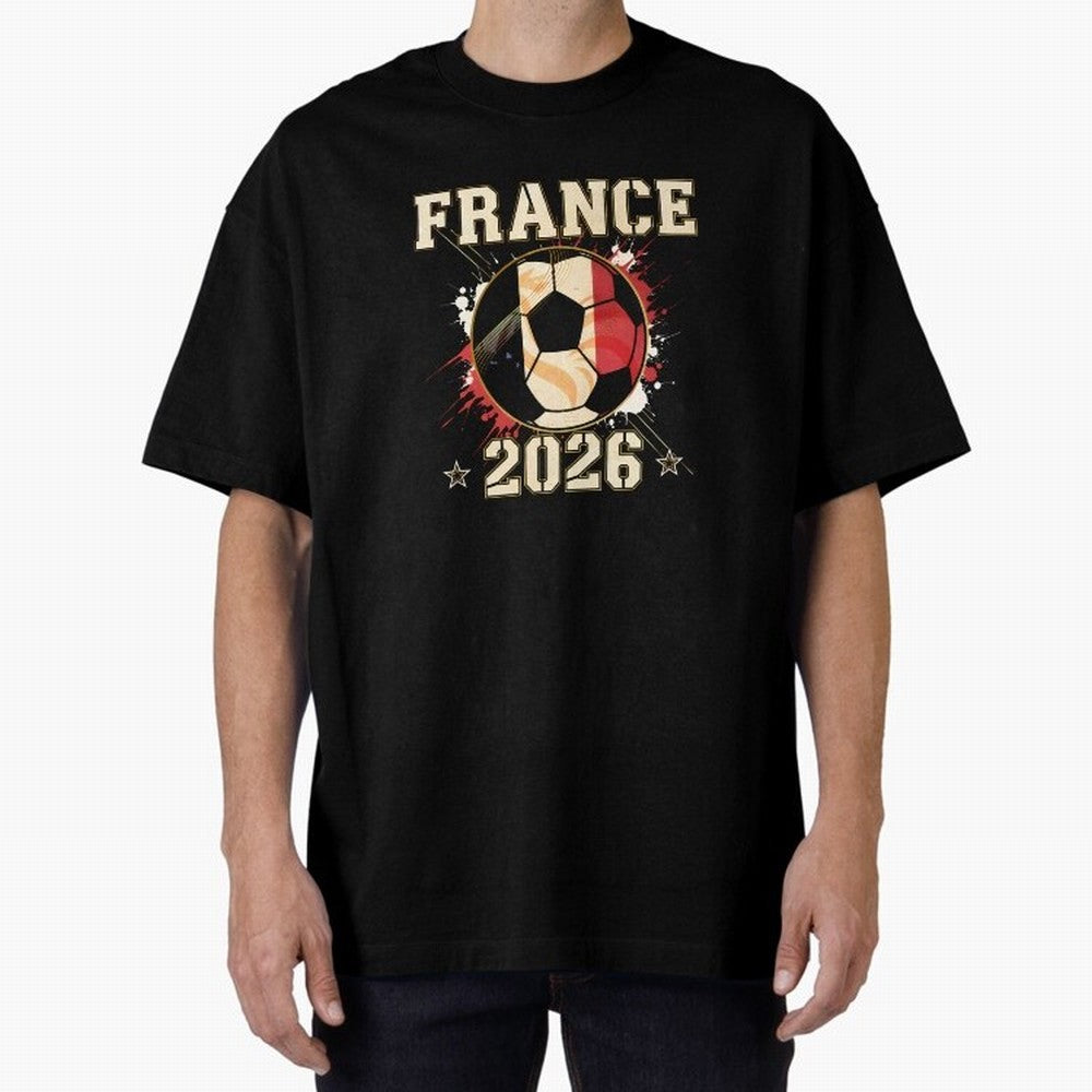 Front Print France Soccer World Cup 2026 - French Fan Gift T-Shirt_84561762 Classic T-Shirt Live for the Drama of FIFA World Cup 2026 USA Canada Mexico for Fans of Neymar and England, France and Netherlands, Bringing Sports Nostalgia, International