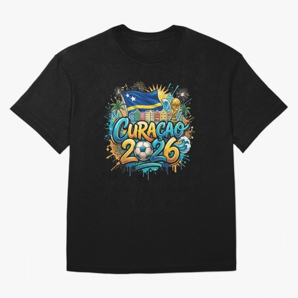 Curacao World Cup 2026 Football Legacy Classic T-Shirt Celebrate Every Goal in Global Football Passion for FIFA World Cup 2026, Inspired by Haaland and Mbappe, Netherlands, Goal Celebration Energy, Supporter Heritage, Football Icons and Worldwide