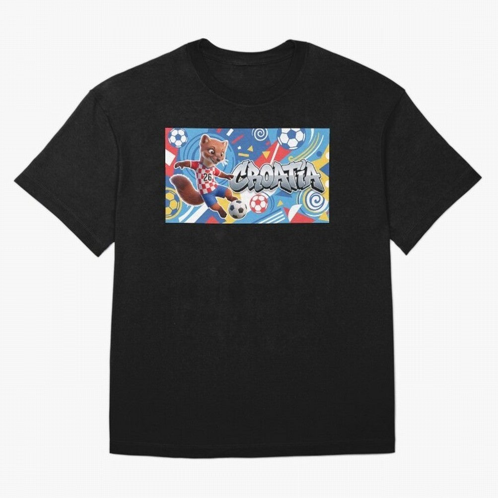 World Cup 2026 Croatia Soccer Team Fan Art Classic T-Shirt Create Match Day Hype around FIFA World Cup 2026 Group Stage, Neymar, Brazil, Portugal and Argentina, Retro Football Energy, Iconic Rivalries, Trophy Chase Drama and Stadium Atmosphere;
