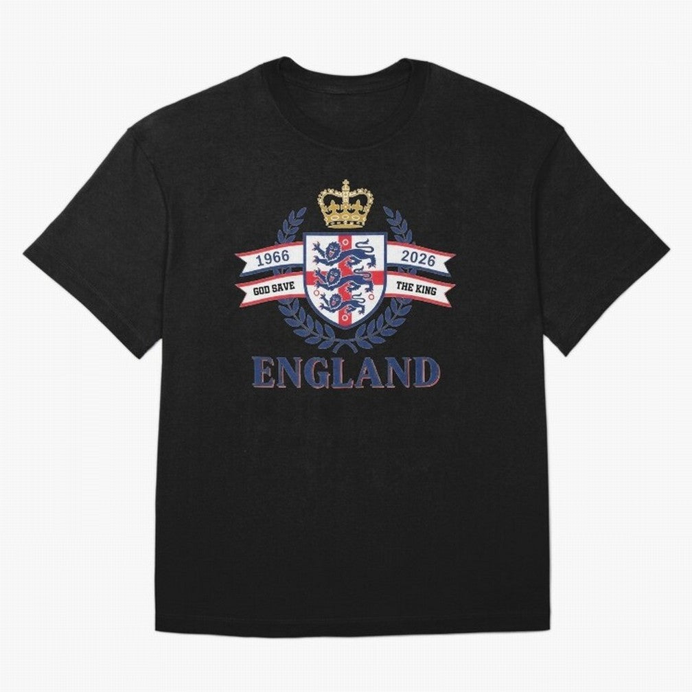 Royal England Football Spirit Classic T-Shirt Celebrate the Biggest Stage of Match Day Hype around FIFA World Cup 2026 Group Stage, Messi and Cristiano Ronaldo, Spain, Championship Spirit, Famous Goals, Roaring Crowds and International Football
