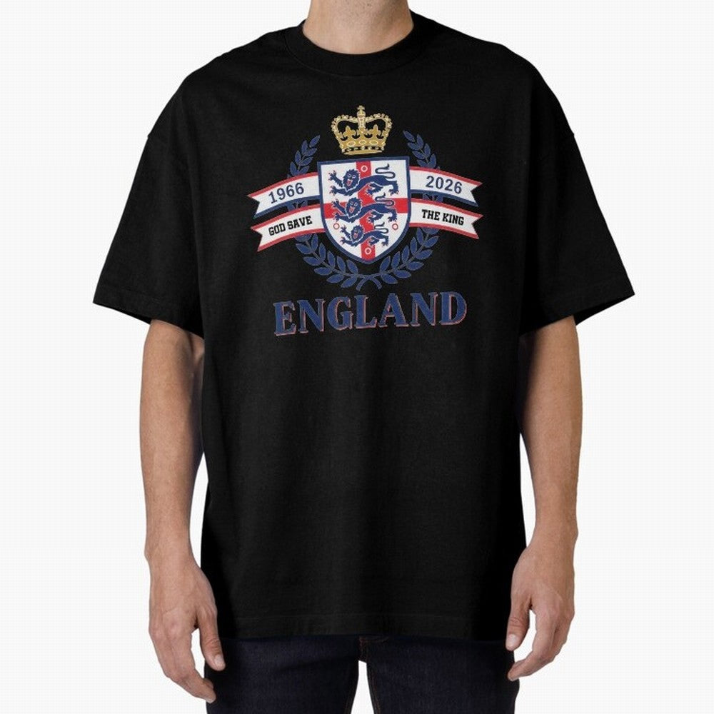 Royal England Football Spirit Classic T-Shirt Celebrate the Biggest Stage of Match Day Hype around FIFA World Cup 2026 Group Stage, Messi and Cristiano Ronaldo, Spain, Championship Spirit, Famous Goals, Roaring Crowds and International Football