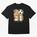 Usa Canada Mexico Soccer 2026 Oversized T-Shirt Wear the Spirit of FIFA World Cup 2026 Group Stage Built around CR7, Argentina, France and Brazil Energy, Championship Spirit, Famous Goals, Roaring Crowds and International Football Unity; Made for
