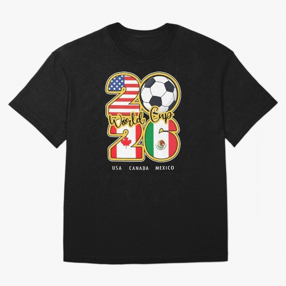 Usa Canada Mexico Soccer 2026 Oversized T-Shirt Wear the Spirit of FIFA World Cup 2026 Group Stage Built around CR7, Argentina, France and Brazil Energy, Championship Spirit, Famous Goals, Roaring Crowds and International Football Unity; Made for