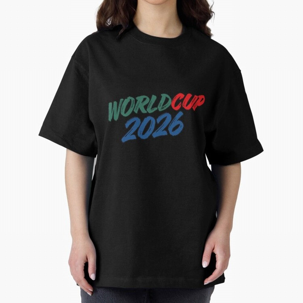 World Cup 2026 Oversized T-Shirt Bring Match Day Fire to the FIFA World Cup 2026 Group Stage Journey through Mbappe and Neymar Highlights, Germany Pride, Global Supporter Spirit, Legendary Goals, National Colors and Tournament Celebration; Made for