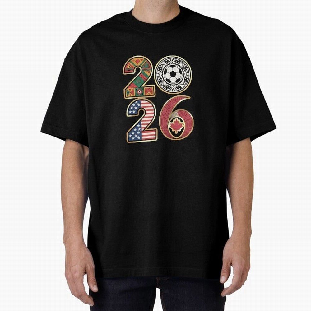 2026 Football Countries Design ¨C USA, Canada & Mexico Inspired Art Oversized T-Shirt Feel the Roar of FIFA World Cup 2026 Spirit, Celebrating Spain and Netherlands, Mbappe, Football Passion, Legendary Performances, Festival Vibes and Supporter