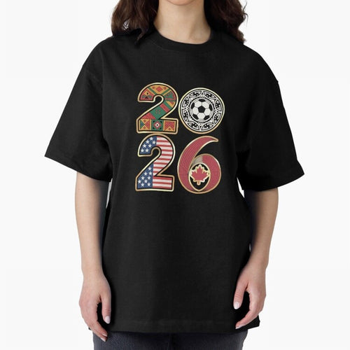 2026 Football Countries Design ¨C USA, Canada & Mexico Inspired Art Oversized T-Shirt Feel the Roar of FIFA World Cup 2026 Spirit, Celebrating Spain and Netherlands, Mbappe, Football Passion, Legendary Performances, Festival Vibes and Supporter