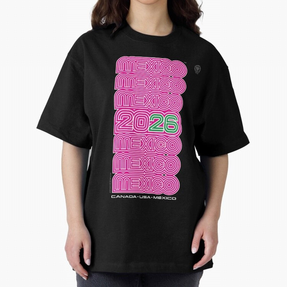 Mexico Retro Soccer 26 ¨C Canada USA Mexico 26¨C Bold Vintage Typography Oversized T-Shirt Feel the Heartbeat of FIFA World Cup 2026 Group Stage for Fans of Neymar and Spain and Netherlands, Bringing Stadium Chants, National Pride, Trophy Dreams
