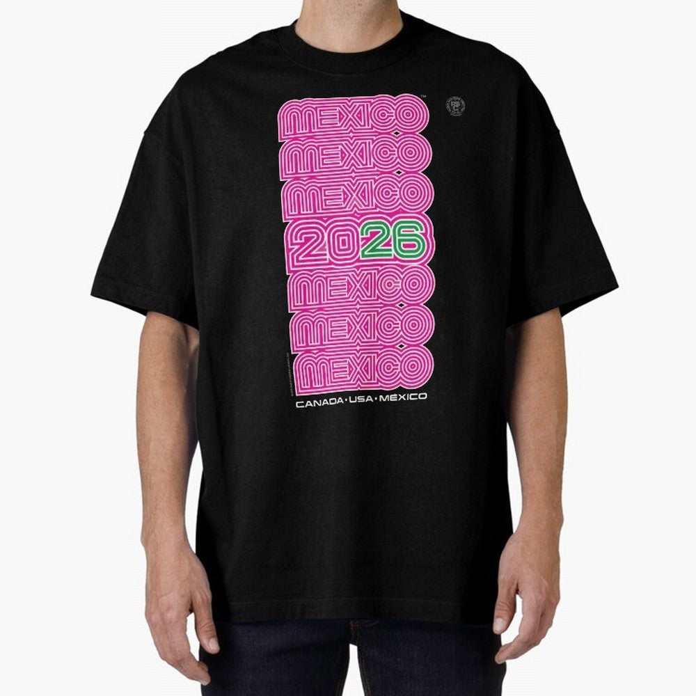 Mexico Retro Soccer 26 ¨C Canada USA Mexico 26¨C Bold Vintage Typography Oversized T-Shirt Feel the Heartbeat of FIFA World Cup 2026 Group Stage for Fans of Neymar and Spain and Netherlands, Bringing Stadium Chants, National Pride, Trophy Dreams