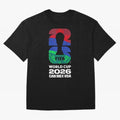 World Cup26 Host Country Logo Flags Oversized T-Shirt Feel the Trophy Chase of Match Day Hype around FIFA World Cup 2026, Messi, CR7 and Mbappe, Argentina and Brazil, Match Day Excitement, Supporter Culture, Golden Goals and Global Football