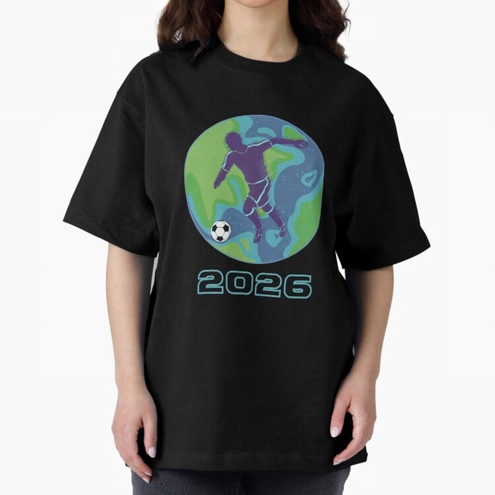 Soccer world 2026 Oversized T-Shirt Bring Champion Energy into the FIFA World Cup 2026 Journey through Haaland Highlights, Argentina Pride, Football Festival Excitement, Trophy Ambitions, Country Rivalries and Star Player Buzz; Made for Die Hard