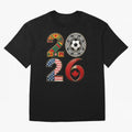 United 2026 Soccer Fan - North America Host Countries Oversized T-Shirt Stand Out with Spirit from FIFA World Cup 2026 USA Canada Mexico Centered on Haaland, Brazil, Portugal and Argentina Energy, Stadium Chants, National Pride, Trophy Dreams and