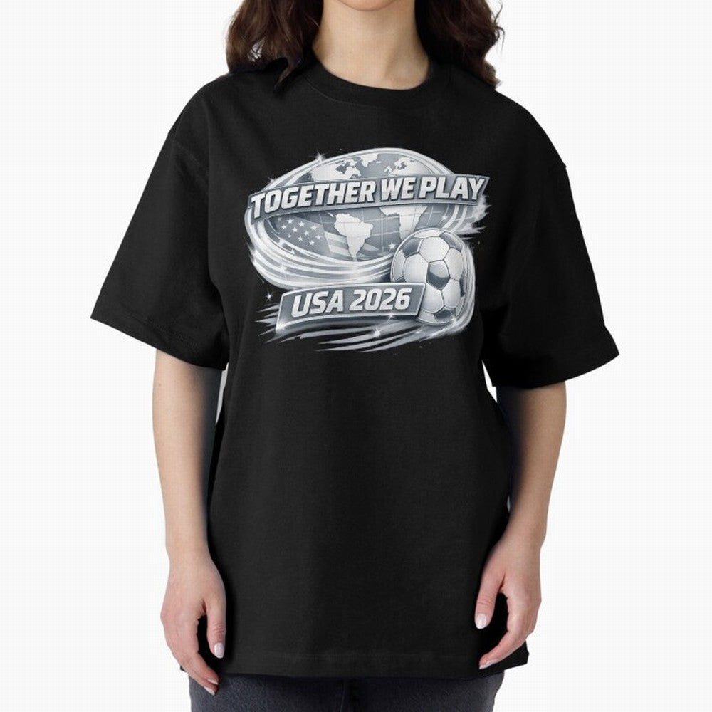World Cup 2026 Oversized T-Shirt Show Love for Legendary Goals in FIFA World Cup 2026 USA Canada Mexico for Fans of Messi, Neymar and Mbappe and England, Bringing Stadium Chants, National Pride, Trophy Dreams and Unforgettable Football Memories;