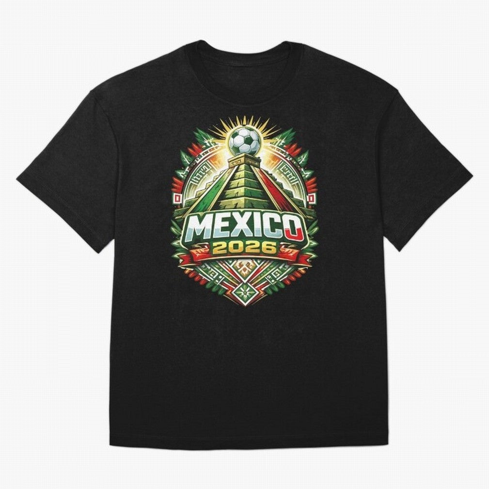 Mexico Soccer 2026 Art Oversized T-Shirt Upgrade Global Football Passion for FIFA World Cup 2026, Inspired by Haaland and Mbappe, Spain and Netherlands, Match Day Excitement, Supporter Culture, Golden Goals and Global Football Passion; Ideal for