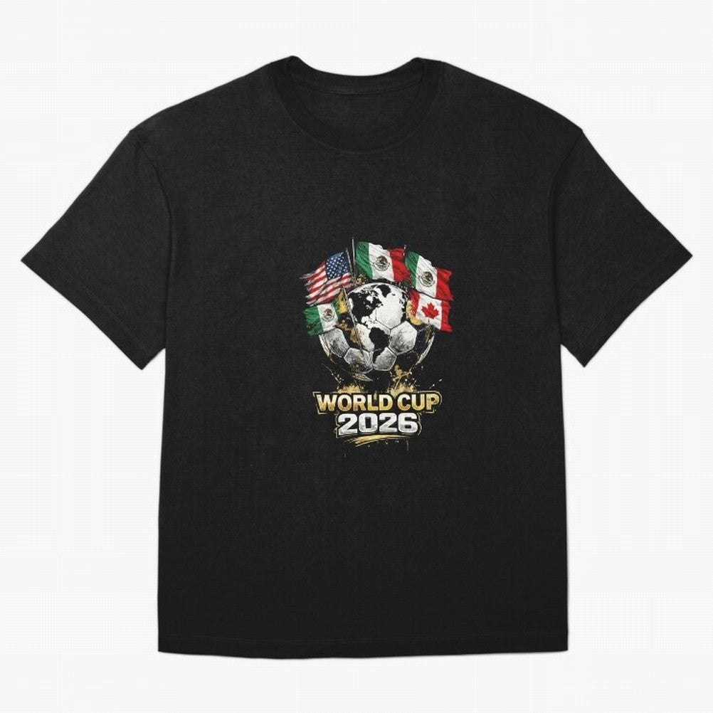 Fifa 2026 World Cup Flags Football Graphic Tee Oversized T-Shirt Fuel FIFA World Cup 2026 for Fans of Cristiano Ronaldo and England, France and Netherlands, Bringing Stadium Chants, National Pride, Trophy Dreams and Unforgettable Football Memories;