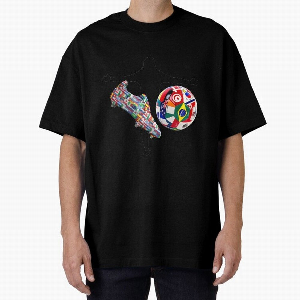 world cup Oversized T-Shirt Unlock Global Football Passion for FIFA World Cup 2026 USA Canada Mexico, Driven by Cristiano Ronaldo, Portugal, Spain and Germany, Football Festival Excitement, Trophy Ambitions, Country Rivalries and Star Player Buzz;