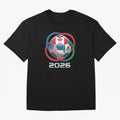 3D Realistic World Cup 2026 Soccer Ball with Rings Oversized T-Shirt Support the Legends of Global Football Passion for FIFA World Cup 2026 USA Canada Mexico, Inspired by Messi and Cristiano Ronaldo, Brazil, Stadium Chants, National Pride, Trophy