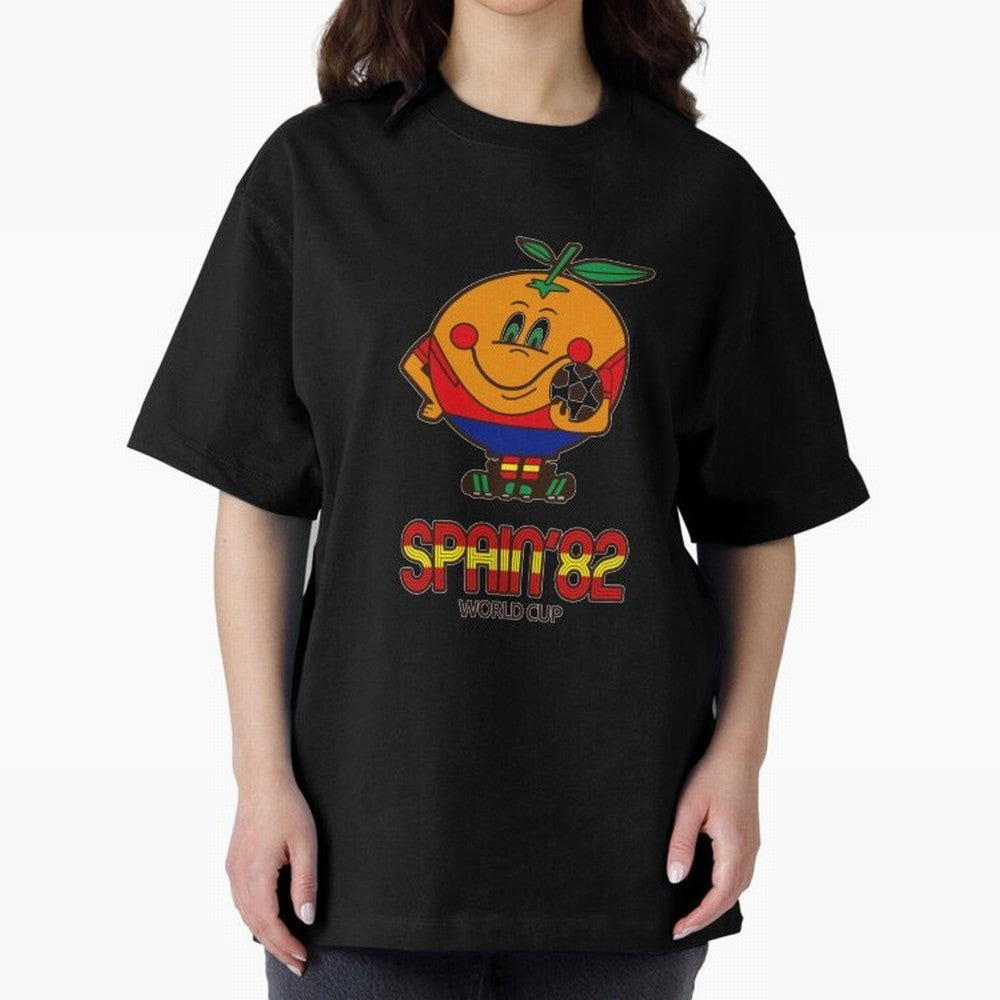 Spain 1982 World Cup- Soccer Oversized T-Shirt Remember FIFA World Cup 2026 Connected to Mbappe and Neymar, England and Germany Energy, Stadium Memories, Football Loyalty, International Chants and Championship Tradition; Perfect for Supporters Who