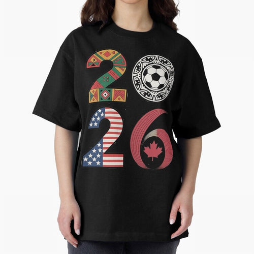 2026 Football Countries Oversized T-Shirt Fuel the Hype around FIFA World Cup 2026 USA Canada Mexico for Fans of Messi and England, Bringing Champion Mindset, Group Stage Buzz, Knockout Tension and Passionate Fan Culture; Built for Supporters