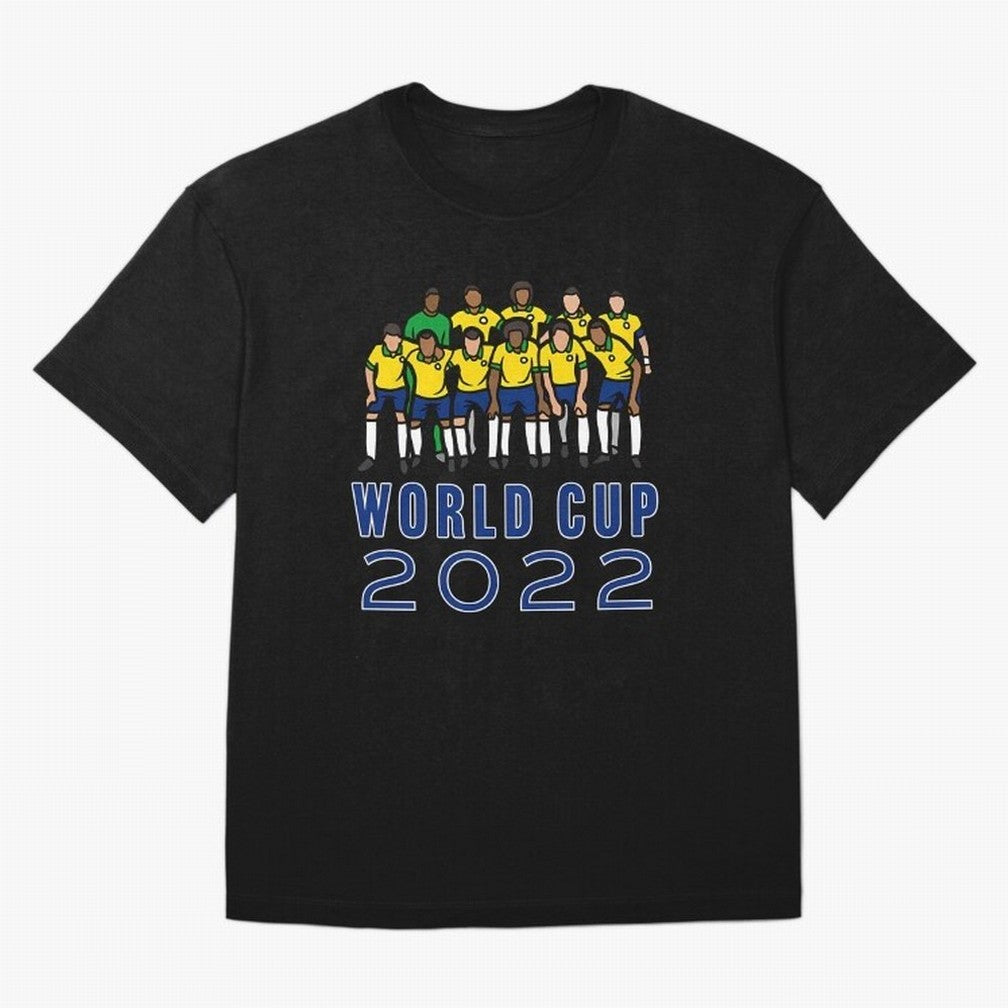 World Cup 2022 Oversized T-Shirt Step into Global Football Passion for FIFA World Cup 2026 Group Stage, Built around Messi, CR7 and Mbappe, Brazil, Portugal and Argentina, Sports Nostalgia, International Competition, Famous Players and