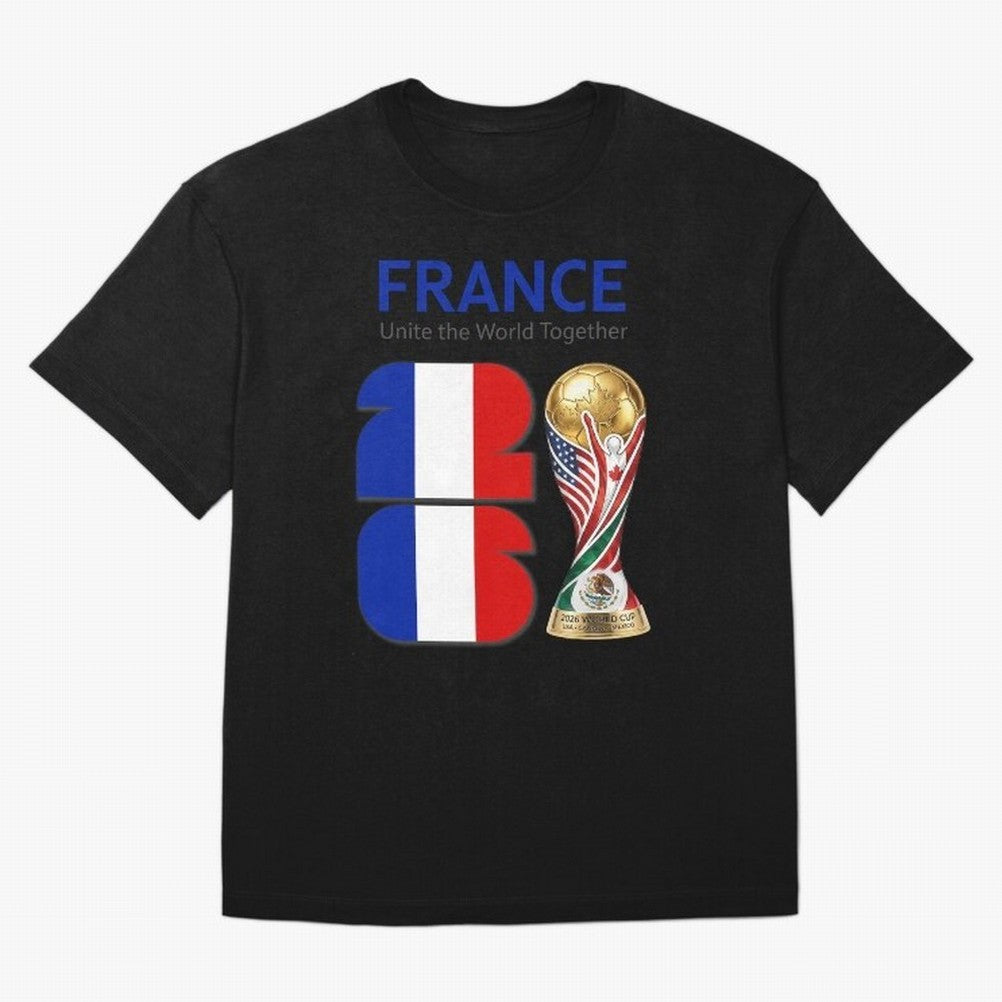 World Cup 2026, IMG 030, FRANCE 001 Oversized T-Shirt Share the Excitement of FIFA World Cup 2026 Group Stage for Fans of Haaland and Mbappe and England and Germany, Bringing Championship Spirit, Famous Goals, Roaring Crowds and International