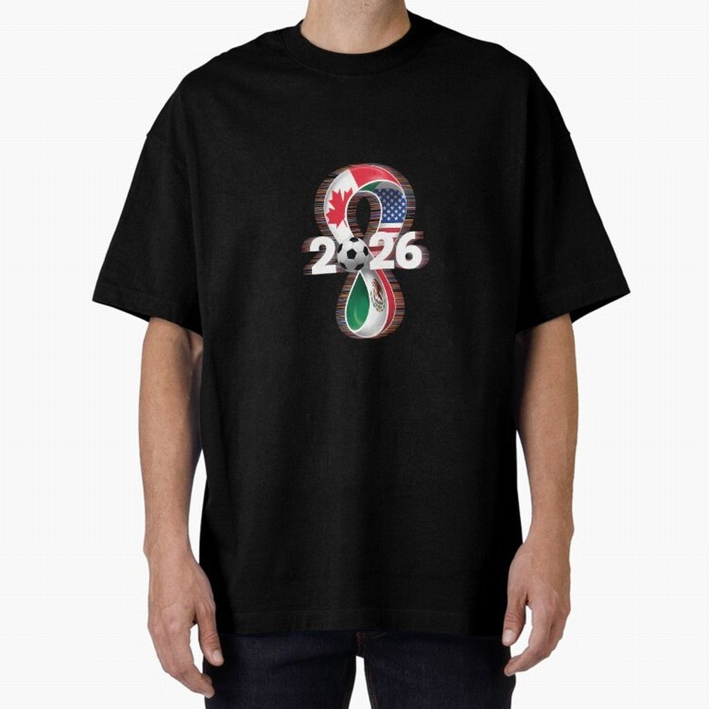 Usa Canada Mexico Soccer Football 2026 Oversized T-Shirt Enjoy FIFA World Cup 2026 USA Canada Mexico Spirit, Celebrating England and Germany, Haaland, Tournament Hype, Historic Matchups, Family Viewing Parties and Global Sports Pride; Great for