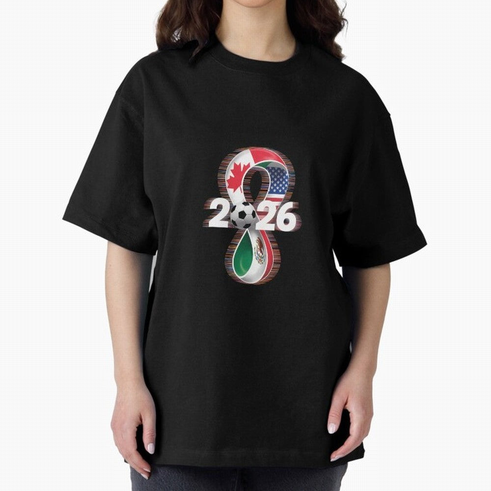 Usa Canada Mexico Soccer Football 2026 Oversized T-Shirt Enjoy FIFA World Cup 2026 USA Canada Mexico Spirit, Celebrating England and Germany, Haaland, Tournament Hype, Historic Matchups, Family Viewing Parties and Global Sports Pride; Great for