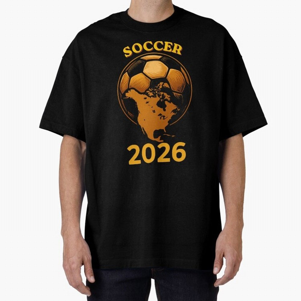 Soccer 2026 North America Football Fan Gift Shirt Oversized T-Shirt Celebrate Soccer Greatness during FIFA World Cup 2026 Spirit, Capturing Portugal, Cristiano Ronaldo, Sports Nostalgia, International Competition, Famous Players and Unforgettable