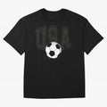 USA soccer ball American world cup 2026 fan Oversized T-Shirt Support the FIFA World Cup 2026 USA Canada Mexico Journey through Haaland and Mbappe Highlights, England, France and Netherlands Pride, Vintage Soccer Flavor, Modern Football Stars,