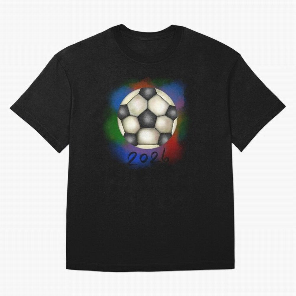 Football soccer Oversized T-Shirt Show Championship Spirit for Match Day Hype around FIFA World Cup 2026 USA Canada Mexico, Haaland, Argentina, France and Brazil, Supporter Pride, Iconic Celebrations, Legendary Names and Global Match Day Energy;
