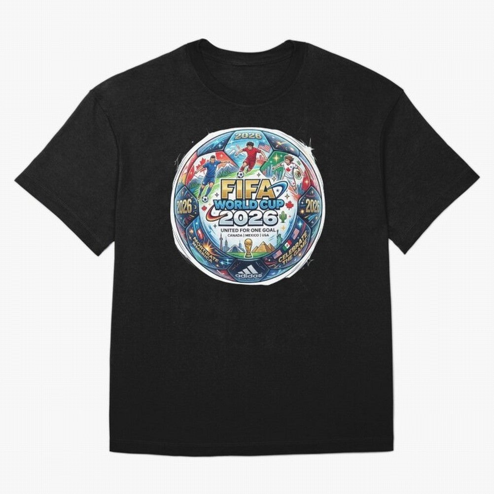 FIFA World Cup 2026 Official Match Ball Concept Art - Canada Mexico USA Oversized T-Shirt Bring Champion Energy into FIFA World Cup 2026 for Fans of Neymar and Netherlands, Bringing Match Day Excitement, Supporter Culture, Golden Goals and Global