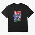 Glitched United 2026 - North America Tournament Emblem Oversized T-Shirt Celebrate the Biggest Stage of the FIFA World Cup 2026 USA Canada Mexico Journey through Mbappe and Neymar Highlights, Portugal Pride, Championship Spirit, Famous Goals,