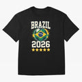 Brazil Soccer Football 2026 Oversized T-Shirt Bring Match Day Fire to the FIFA World Cup 2026 USA Canada Mexico Journey through Messi, CR7 and Mbappe Highlights, France Pride, Classic Soccer Heritage, Championship Pressure, Fan Loyalty and