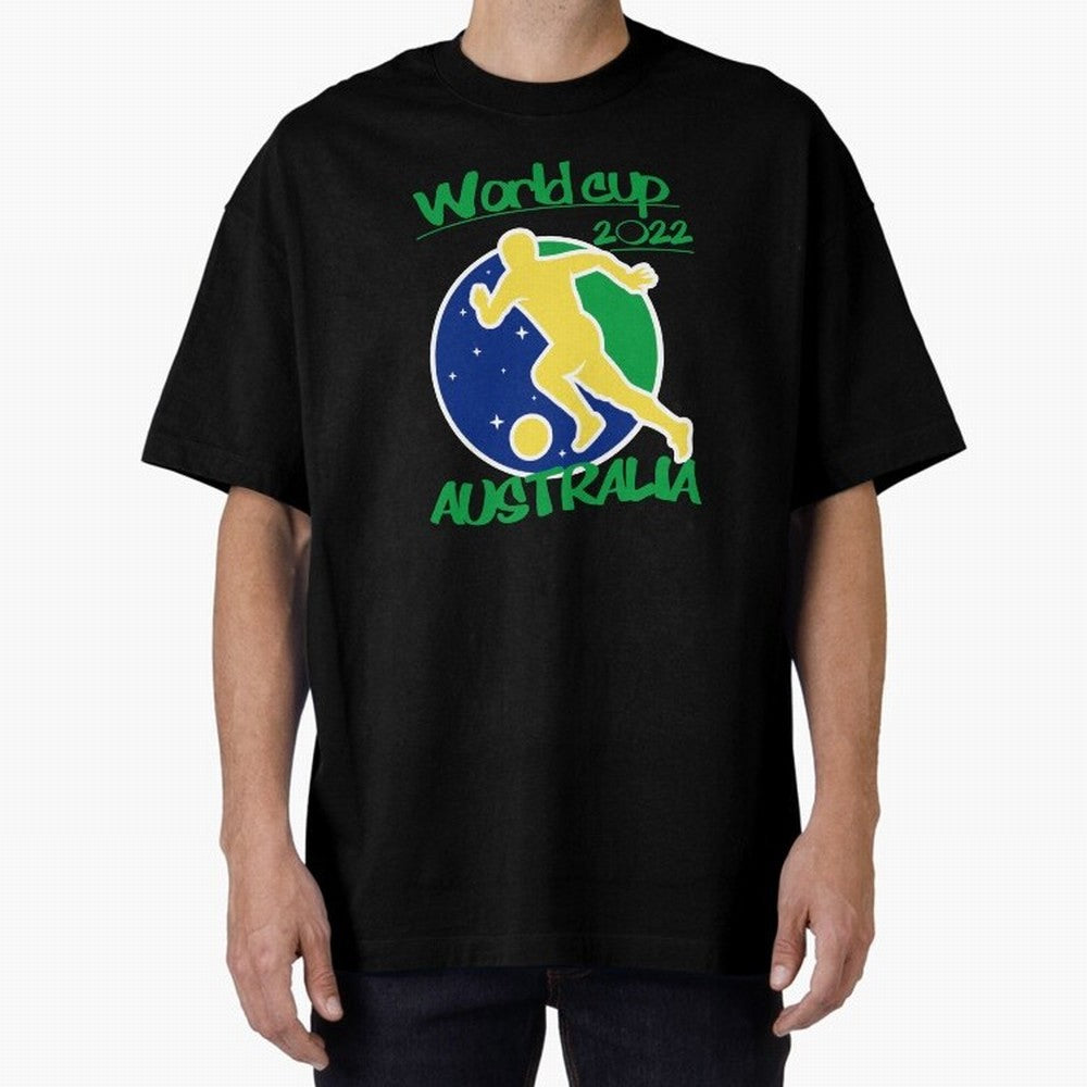 Australia World Cup 2022 Oversized T-Shirt Step into FIFA World Cup 2026 Group Stage Highlighting Neymar, Haaland and Cristiano Ronaldo, Brazil, Portugal and Argentina Energy, Football History, Final Match Energy, Crowd Noise and Once in a Lifetime