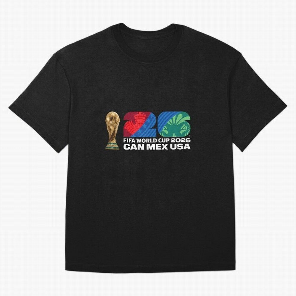 World Cup26 Host Country Trophy Oversized T-Shirt Fuel Match Day Hype around FIFA World Cup 2026 USA Canada Mexico, Messi and Cristiano Ronaldo, Netherlands, Championship Spirit, Famous Goals, Roaring Crowds and International Football Unity; Made