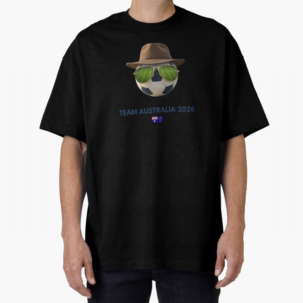 Soccer Fan Gear: Team Australia 2026 Oversized T-Shirt Bring World Football Passion into Global Football Passion for FIFA World Cup 2026 Group Stage, Celebrating Messi, Neymar and Mbappe, France and Portugal, Fan Favorite Moments, National Team
