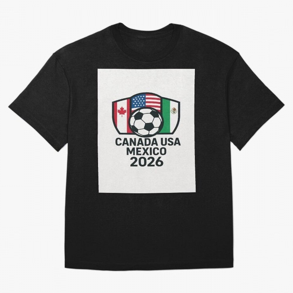 World Cup Soccer 2026 Canada USA Mexico Design Oversized T-Shirt Carry the FIFA World Cup 2026 Group Stage Journey through Haaland and Mbappe Highlights, Spain and Netherlands Pride, Sports Nostalgia, International Competition, Famous Players and