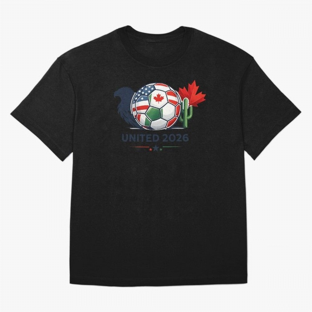 World Cup 2026 United Soccer Design Oversized T-Shirt Make Your Look Match Global Football Passion for FIFA World Cup 2026 USA Canada Mexico, Inspired by Haaland and Mbappe, England and Germany, Global Supporter Spirit, Legendary Goals, National