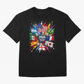 2026 Soccer World USA Flag Burst Fan Tee Oversized T-Shirt Carry the Colors and Pride of Match Day Hype around FIFA World Cup 2026 USA Canada Mexico, Neymar, Haaland and Cristiano Ronaldo, England, Stadium Memories, Football Loyalty, International