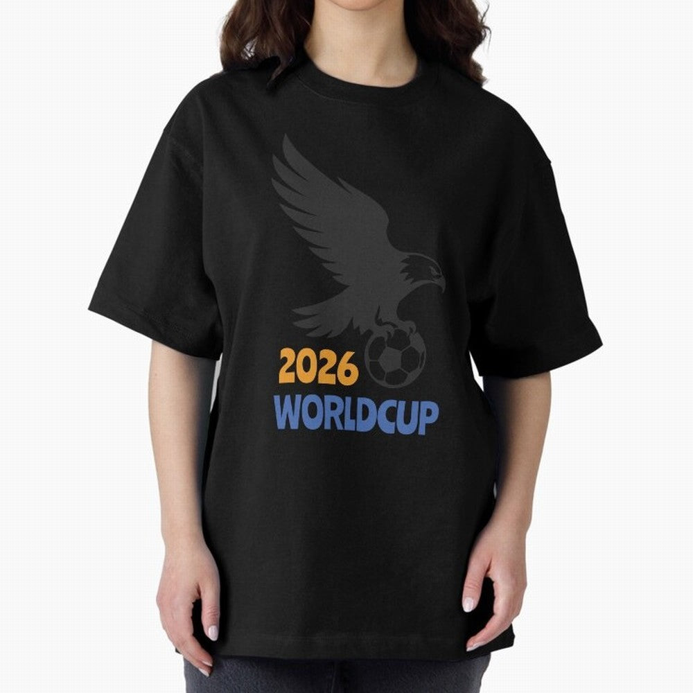 world cup 2026 Oversized T-Shirt Join the Global Buzz around Global Football Passion for FIFA World Cup 2026 USA Canada Mexico, Centered on Cristiano Ronaldo, Haaland and CR7, England, Championship Spirit, Famous Goals, Roaring Crowds and