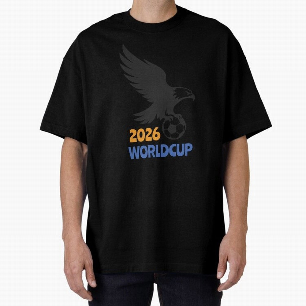 world cup 2026 Oversized T-Shirt Join the Global Buzz around Global Football Passion for FIFA World Cup 2026 USA Canada Mexico, Centered on Cristiano Ronaldo, Haaland and CR7, England, Championship Spirit, Famous Goals, Roaring Crowds and