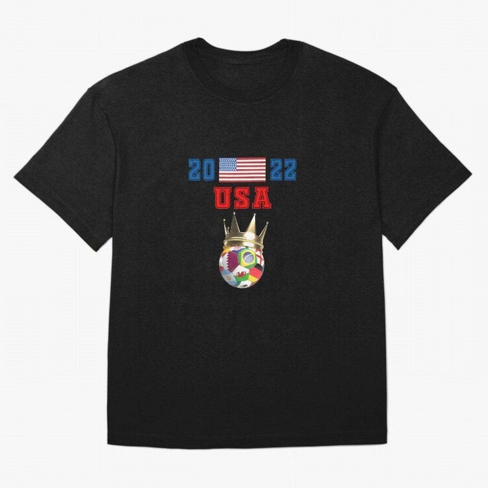 Usa World Cup Jersey 2022 Oversized T-Shirt Represent the Passion of Global Football Passion for FIFA World Cup 2026 Group Stage, Built around Messi, Portugal, Spain and Germany, Vintage Soccer Flavor, Modern Football Stars, National Flags and
